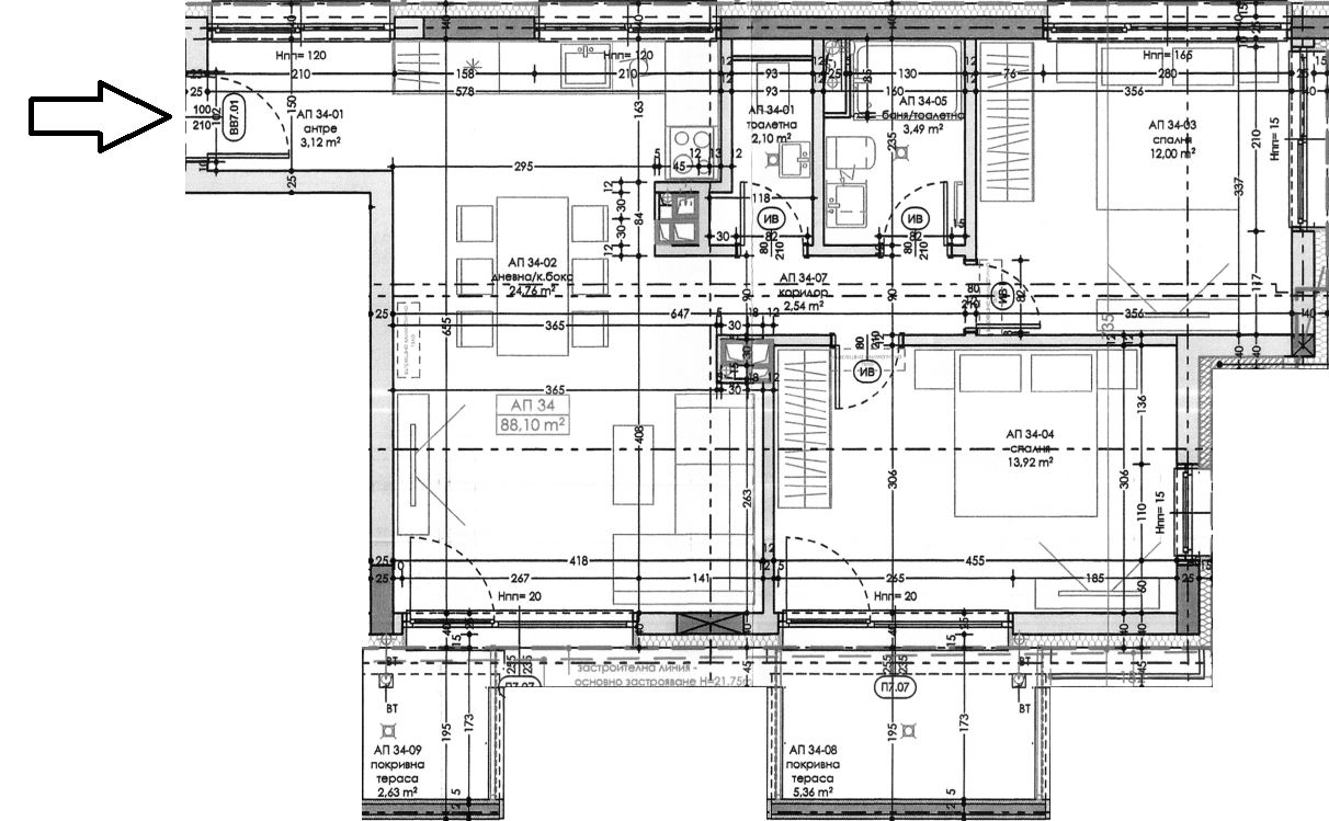 Проект кв. 7-ми 11-ти км. – ап. 34 - 0