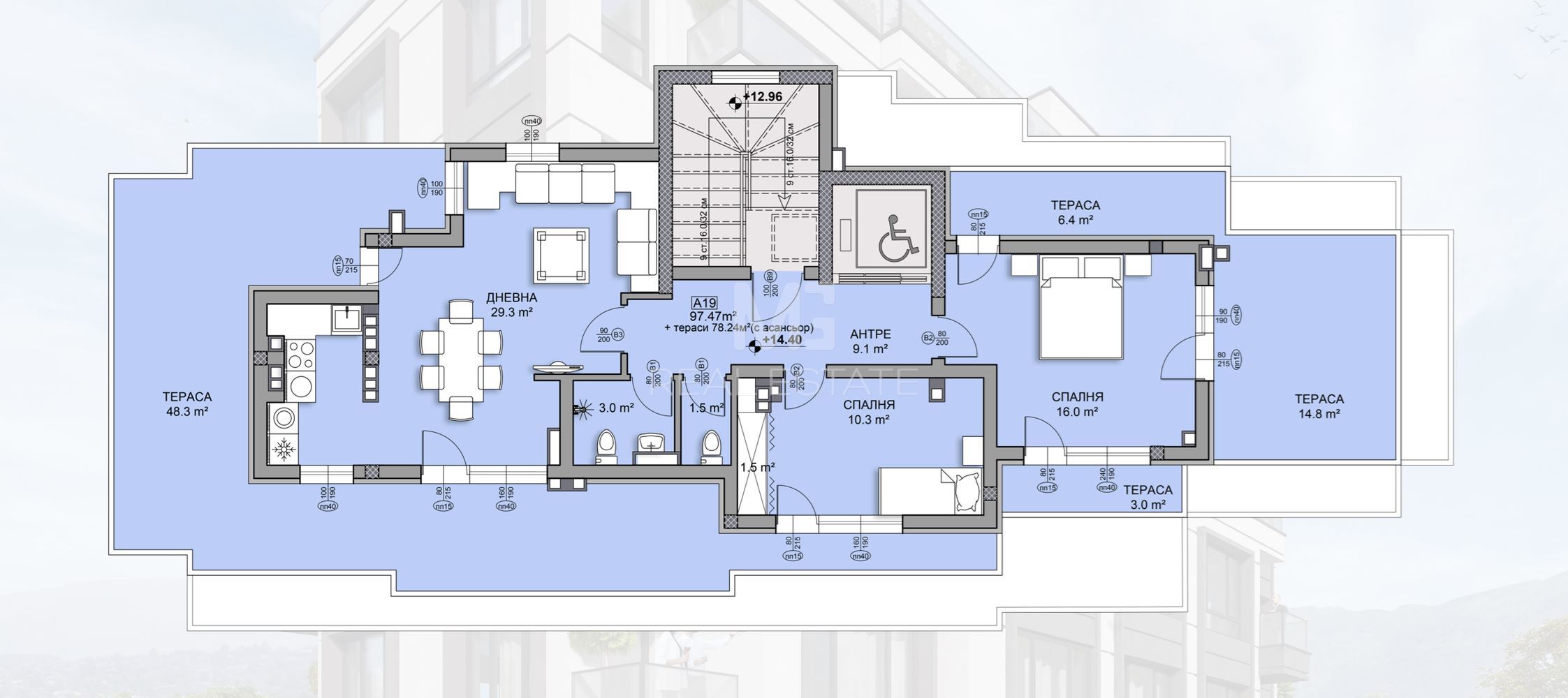 LEA RESIDENCE - бл.7 - ап.19 - 0