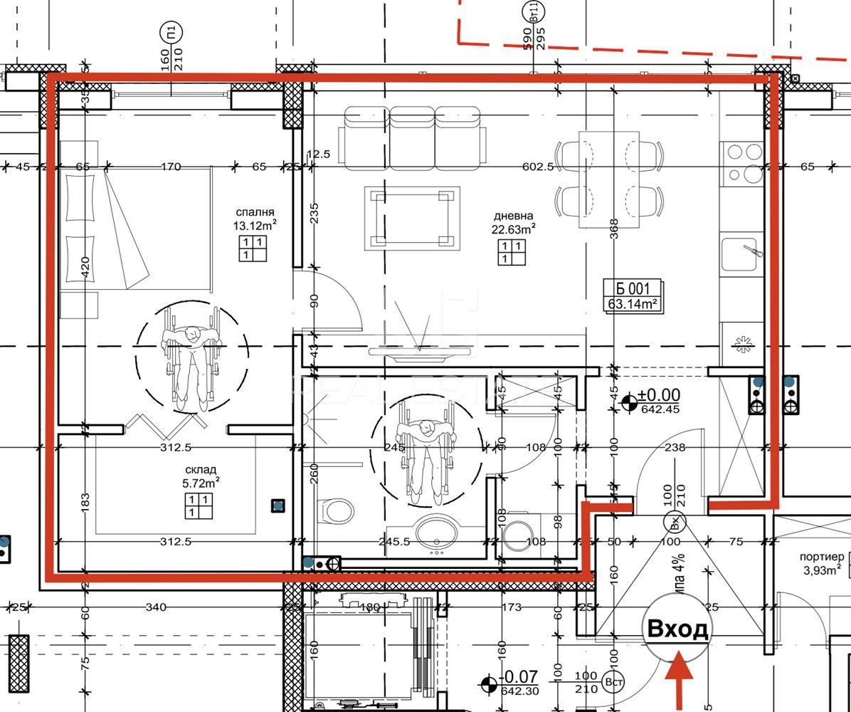 2-стаен, кв.Малинова долина - Б001 - 0
