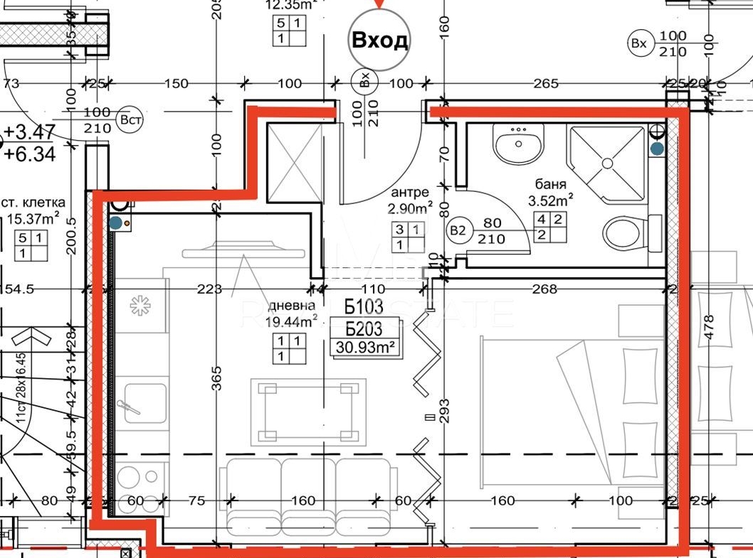 1-стаен, кв. Малинова долина - Б203 - 0