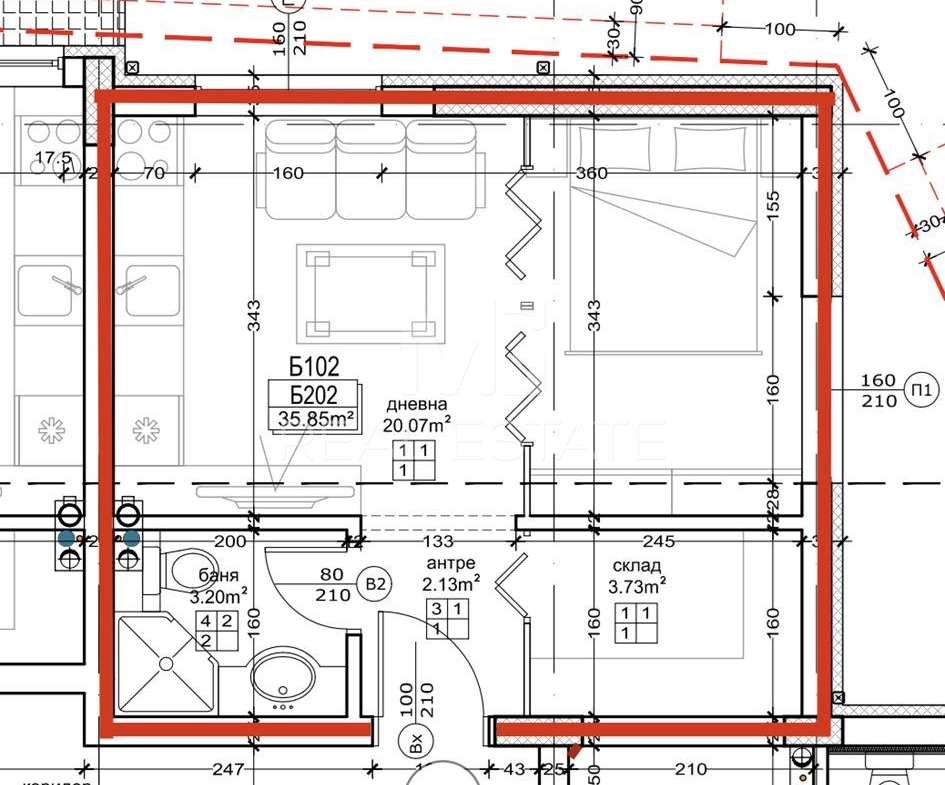 1-стаен, кв.Малинова долина - Б202 - 0