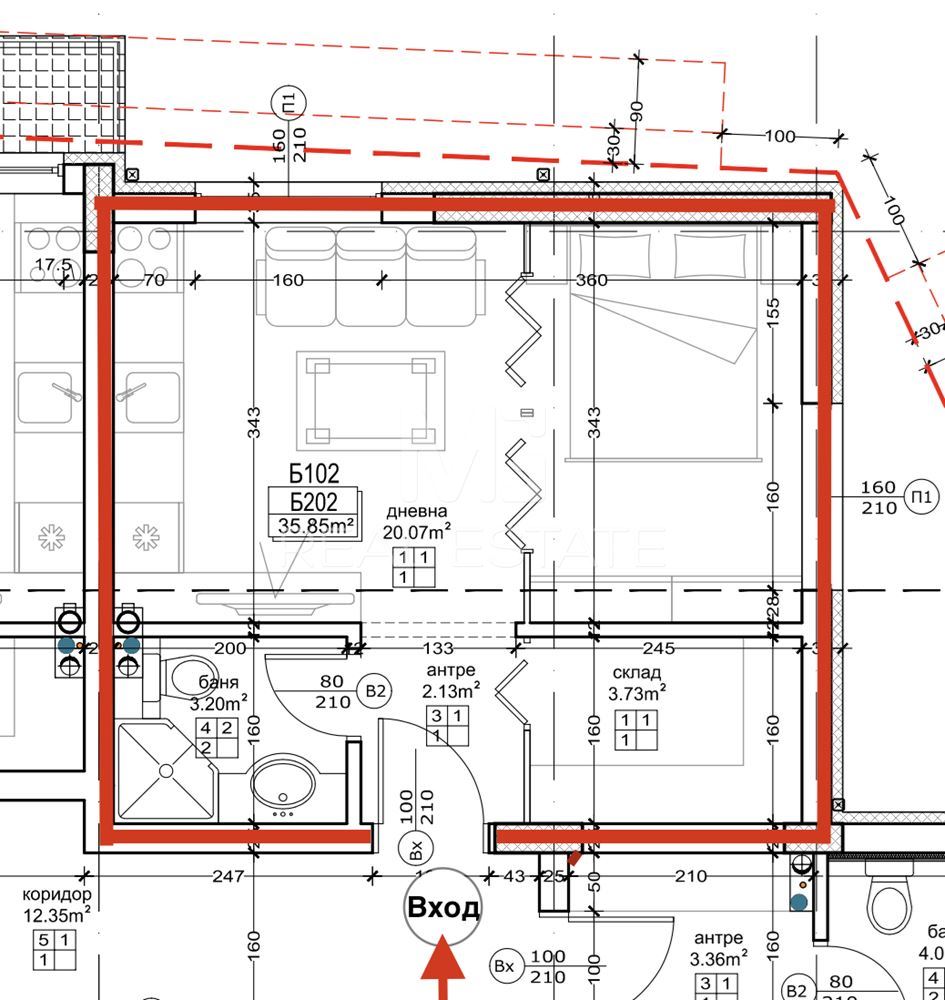 1-стаен, кв.Малинова долина - Б202 - 0