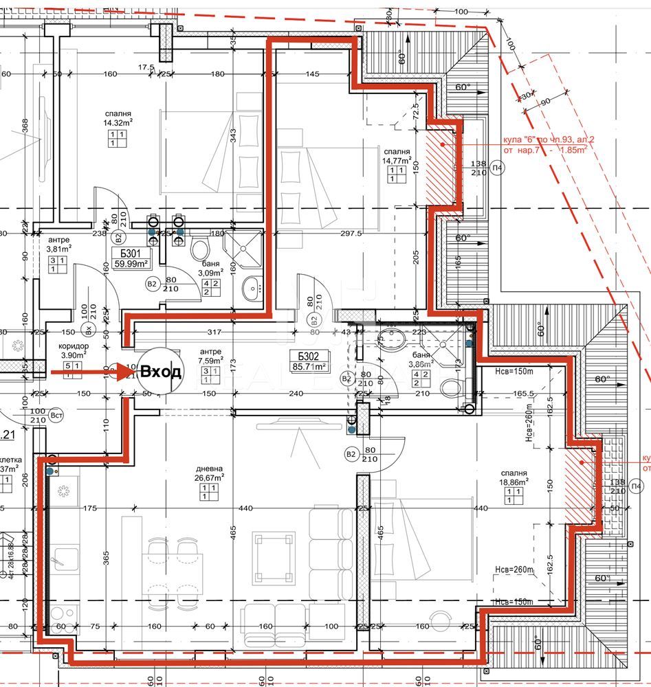 3-стаен, кв. Малинова долина - 0